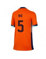 Nederland Nathan Ake #5 Hjemmedrakt Dame EM 2024 Korte ermer